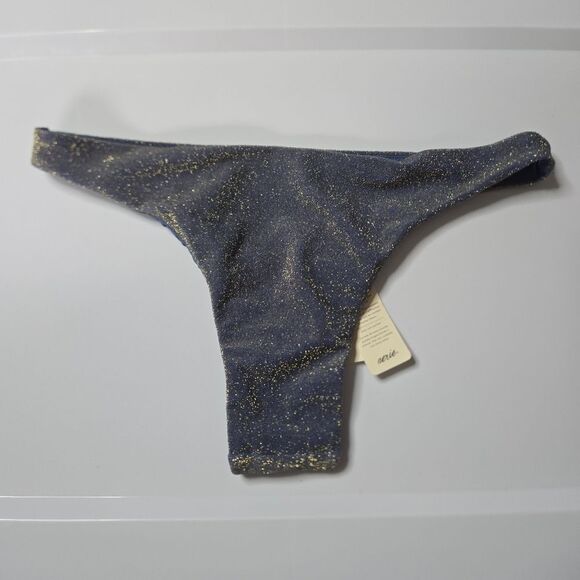 Aerie Blue Sparkle Bikini Bottoms Small - Picture 5 of 6